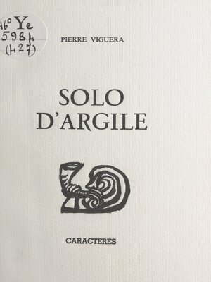 cover image of Solo d'argile